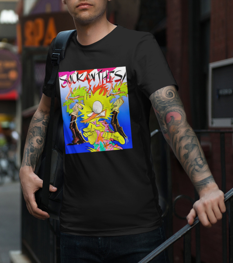 Suck On This Rugrats Reptar And Chuckie Cartoon T-Shirt