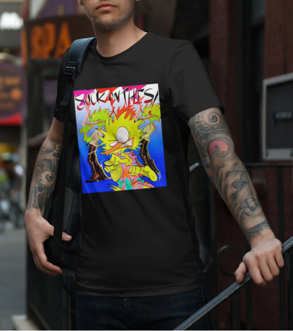 Suck On This Rugrats Reptar And Chuckie Cartoon T-Shirt