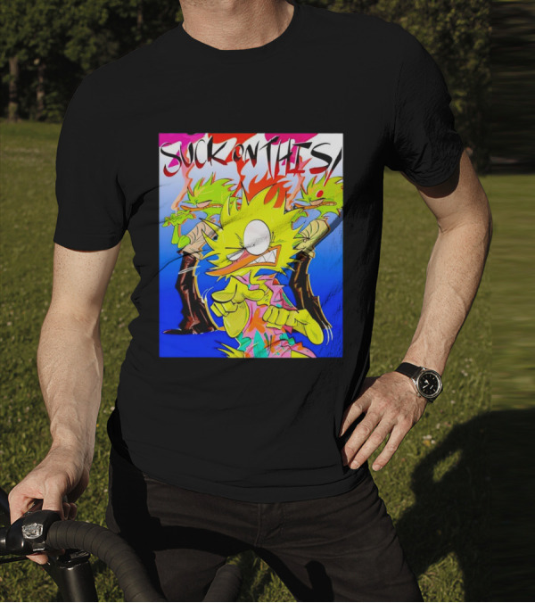 Suck On This Rugrats Reptar And Chuckie Cartoon T-Shirt