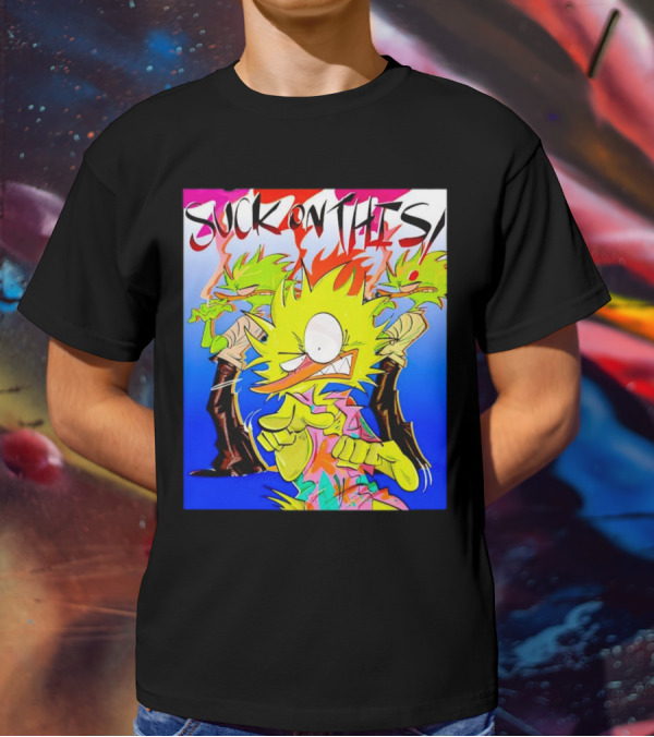 Suck On This Rugrats Reptar And Chuckie Cartoon T-Shirt