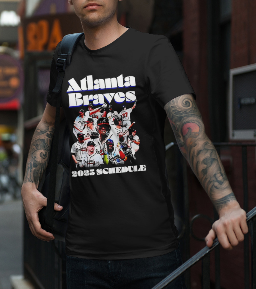 Atlanta Braves 2025 Schedule Team Players T-Shirt
