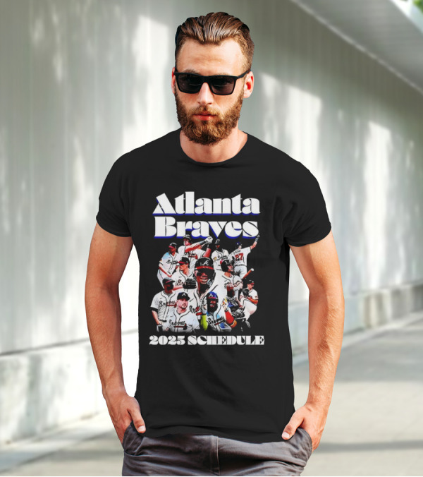 Atlanta Braves 2025 Schedule Team Players T-Shirt