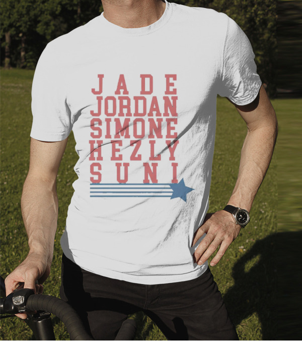 Jade Jordan Simone Hezly Suni Star Lines Sports T-Shirt