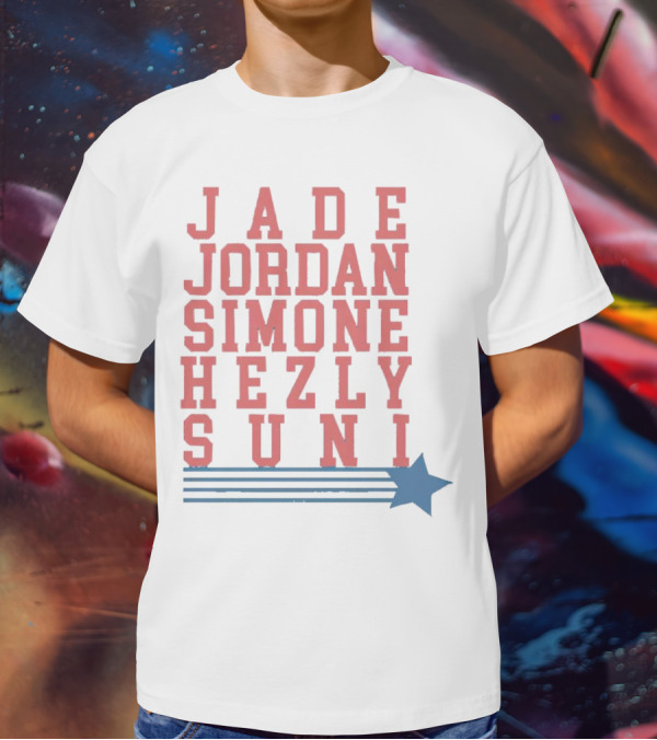 Jade Jordan Simone Hezly Suni Star Lines Sports T-Shirt