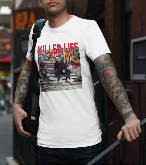 Michael Myers Killer Life Halloween Graffiti Steps T-Shirt