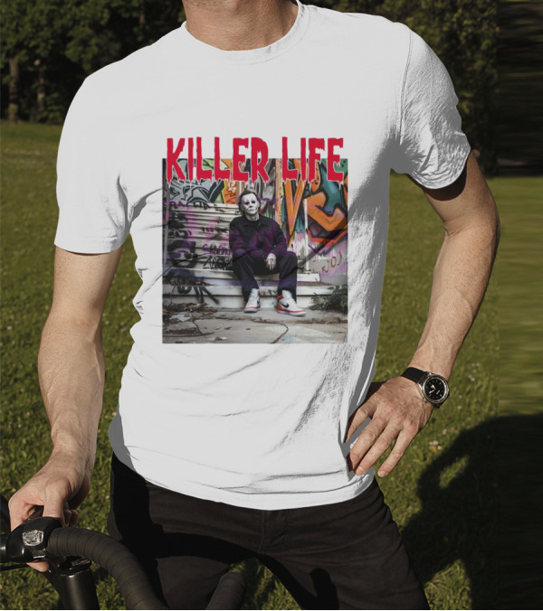 Michael Myers Killer Life Halloween Graffiti Steps T-Shirt