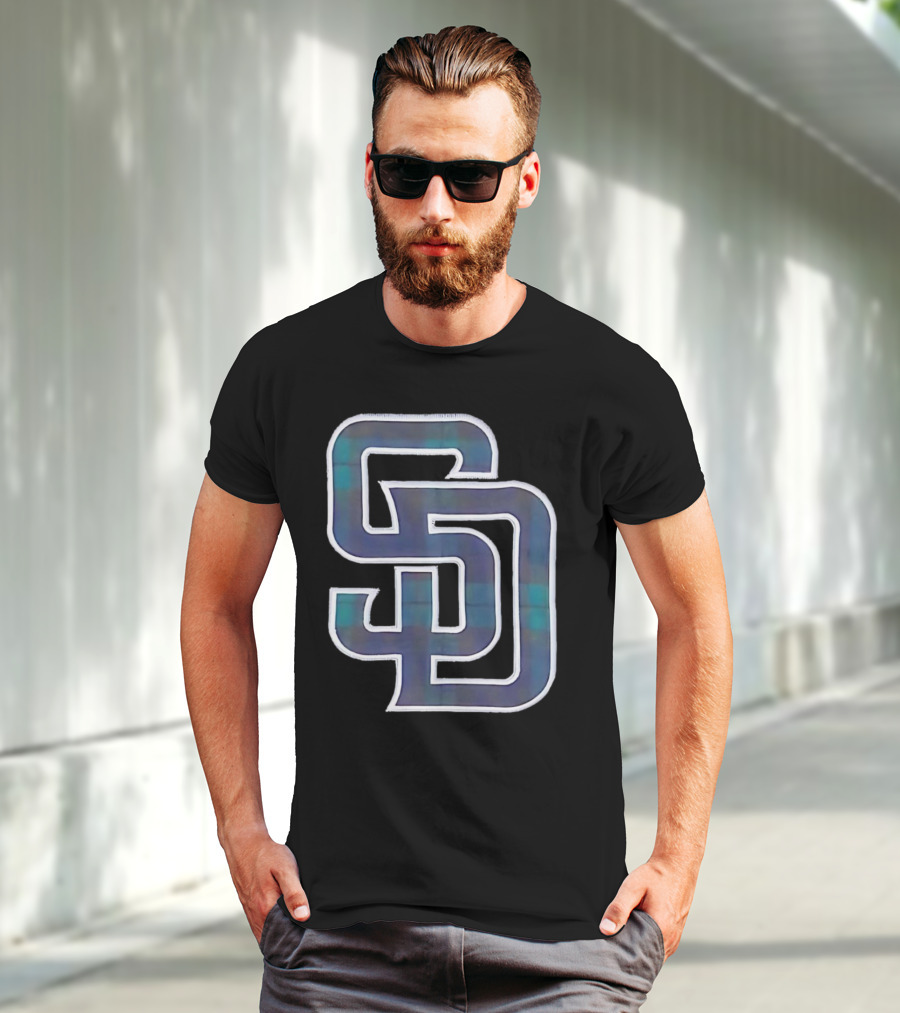 San Diego Padres SD Emblem With Bold Interlocking Letters T-Shirt