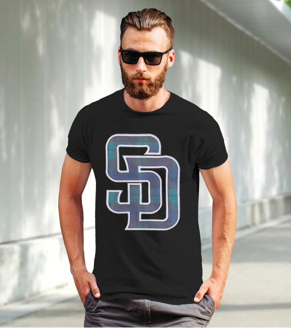 San Diego Padres SD Emblem With Bold Interlocking Letters T-Shirt