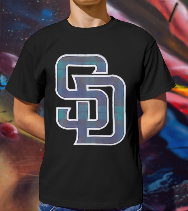 San Diego Padres SD Emblem With Bold Interlocking Letters T-Shirt