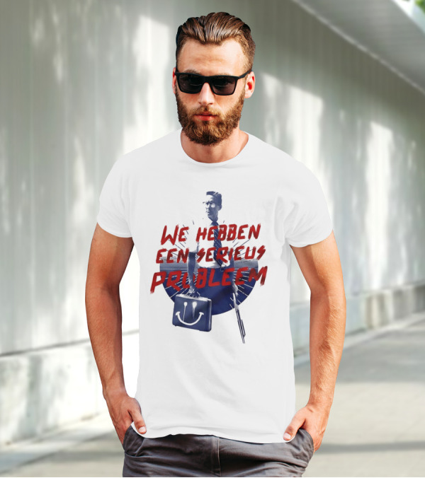 We Hebben Een Serieus Probleem Smiley Bag Man In Shadow T-Shirt