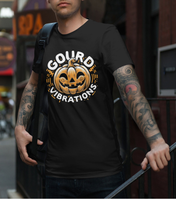 Gourd Vibrations Pumpkin Jack-O'-Lantern T-Shirt