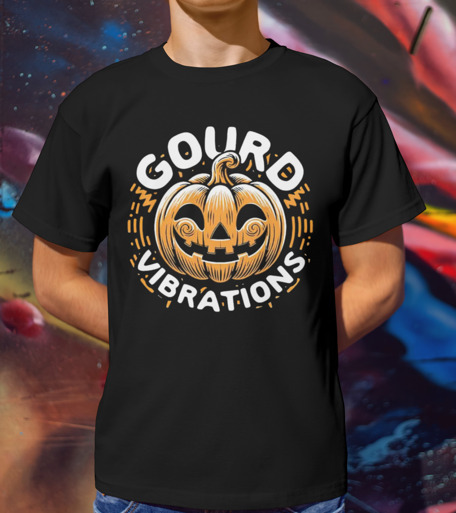 Gourd Vibrations Pumpkin Jack-O'-Lantern T-Shirt