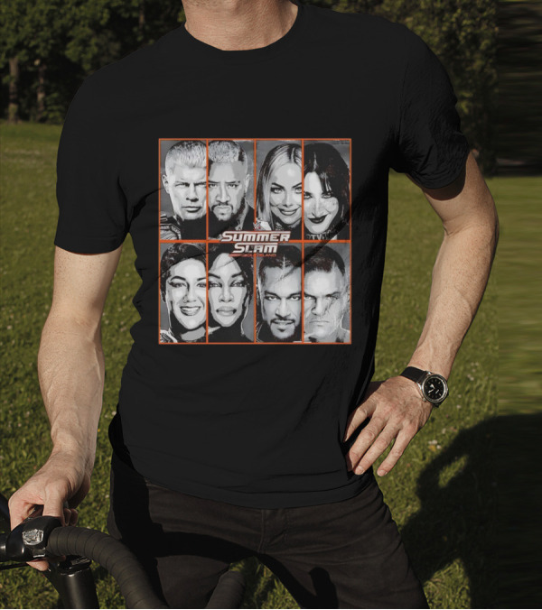 Summer Slam Cleveland WWE Superstar Collage T-Shirt