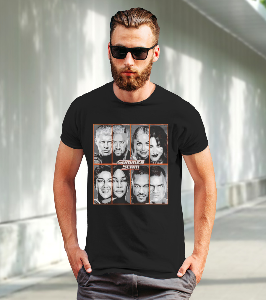Summer Slam Cleveland WWE Superstar Collage T-Shirt