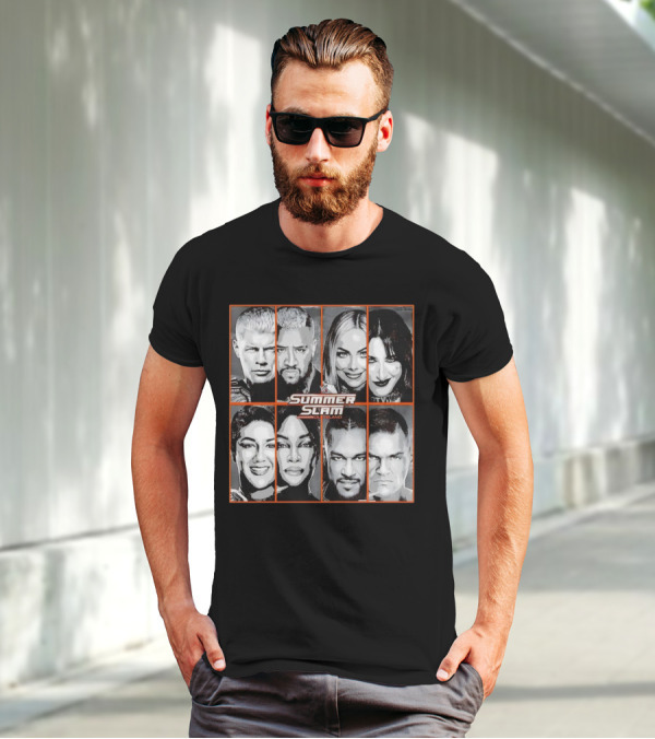Summer Slam Cleveland WWE Superstar Collage T-Shirt