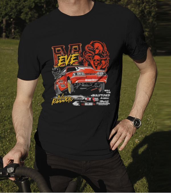 Eve Nic Roberts Devils Glue Racing Bully Tuned Nitrous Outlet Nitro Mustang T-Shirt