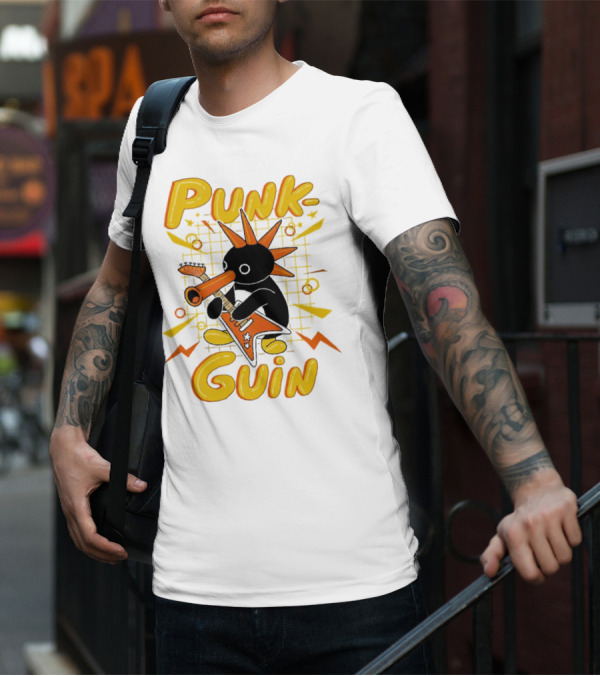 Punk-Guin Penguins Playing Musical Punk Guin T-Shirt