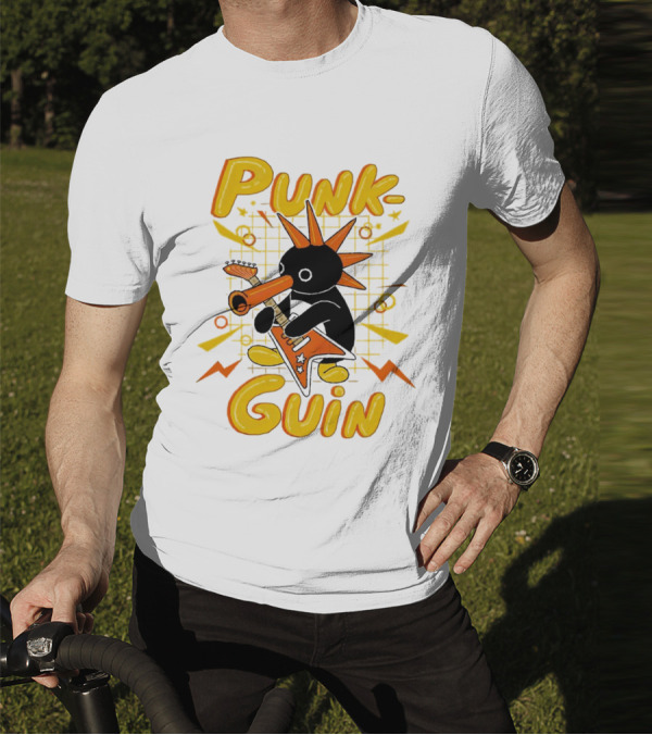 Punk-Guin Penguins Playing Musical Punk Guin T-Shirt