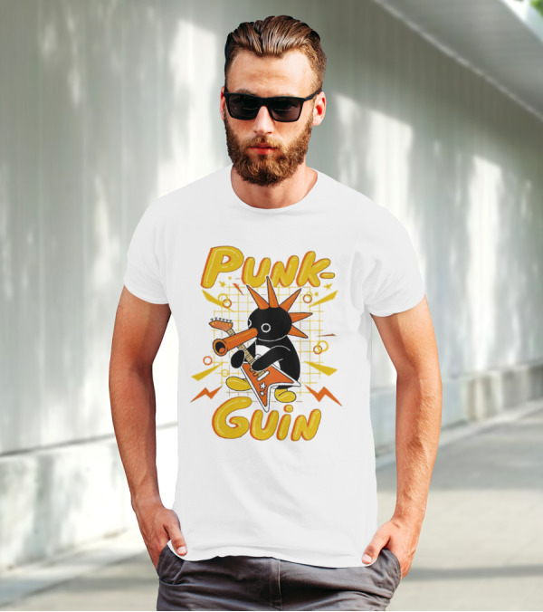 Punk-Guin Penguins Playing Musical Punk Guin T-Shirt