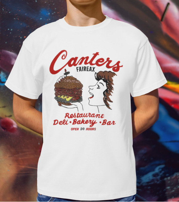 Canter's Deli Restaurant Bakery Bar Fairfax Los Angeles Open 24 Hours T-Shirt