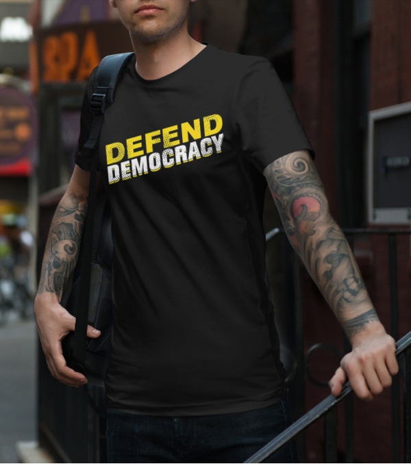 Defend Democracy Bold Vintage T-Shirt