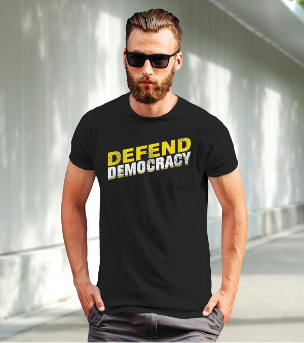 Defend Democracy Bold Vintage T-Shirt