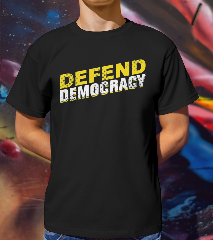 Defend Democracy Bold Vintage T-Shirt