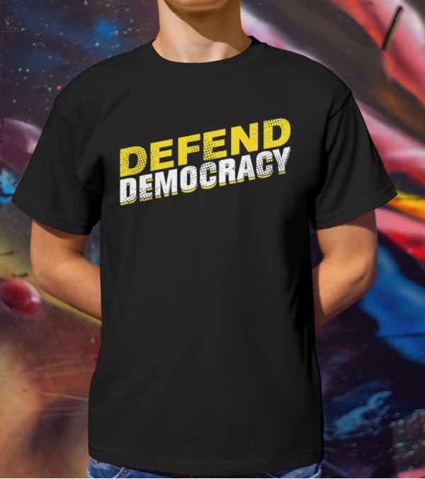Defend Democracy Bold Vintage T-Shirt