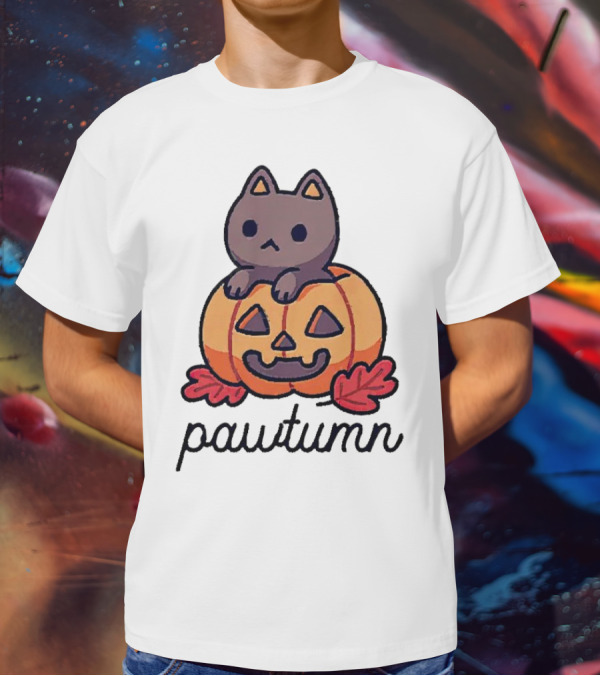 Halloween Cat Pawtumn Pumpkin T-Shirt