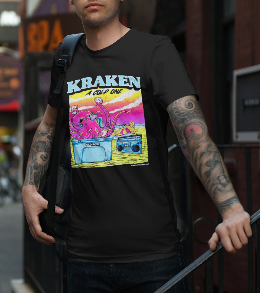 KRAKEN A COLD ONE OLD ROW BEACH CLUB T-Shirt