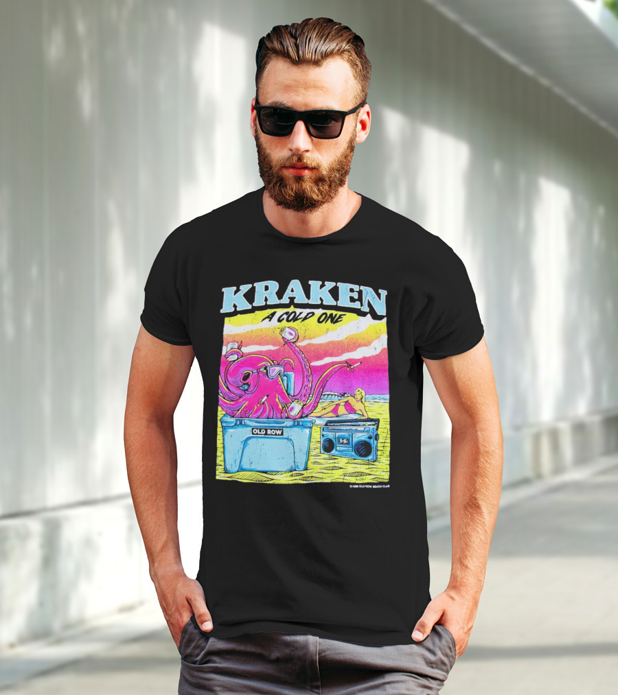 KRAKEN A COLD ONE OLD ROW BEACH CLUB T-Shirt