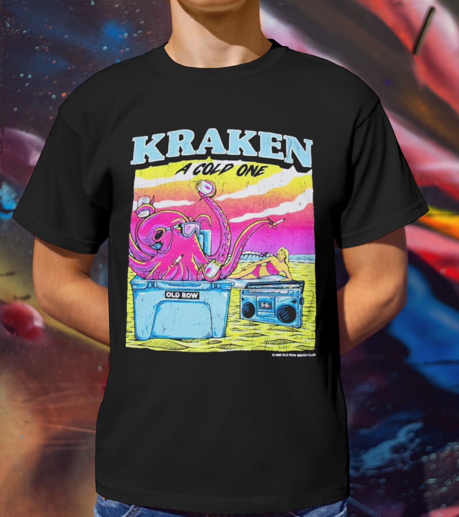 KRAKEN A COLD ONE OLD ROW BEACH CLUB T-Shirt