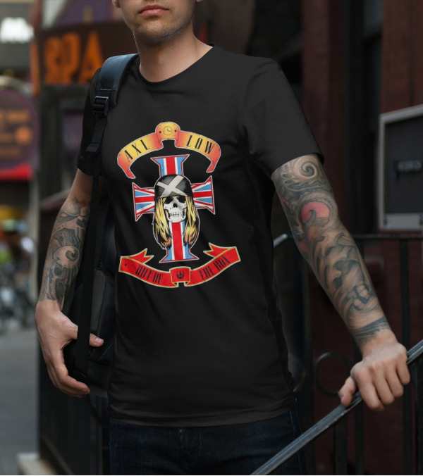AXL LOW Skull Out Of The Box Union Jack Cross T-Shirt