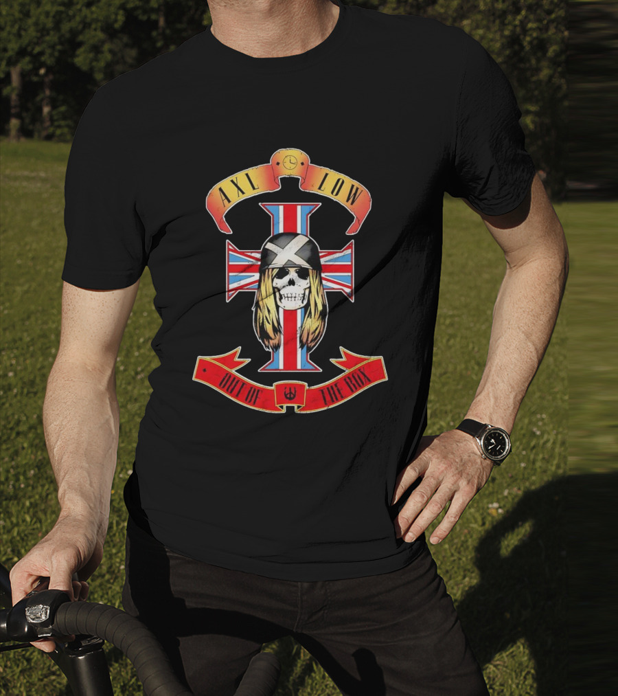 AXL LOW Skull Out Of The Box Union Jack Cross T-Shirt