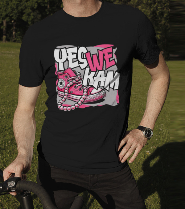 Yes We Kam Madam Shoes And Pearls Converse Sneakers T-Shirt