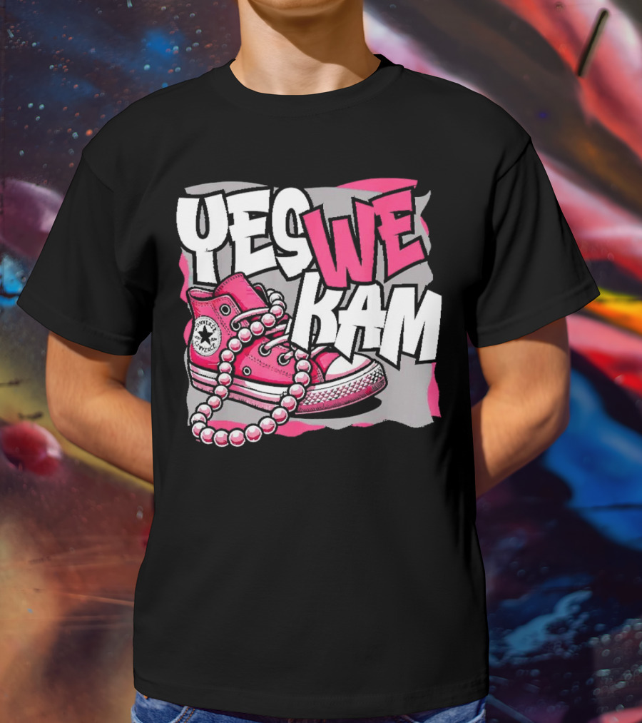 Yes We Kam Madam Shoes And Pearls Converse Sneakers T-Shirt