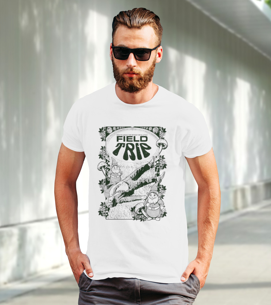 Field Trip Gnomes And Mushrooms In Nature Adventure T-Shirt