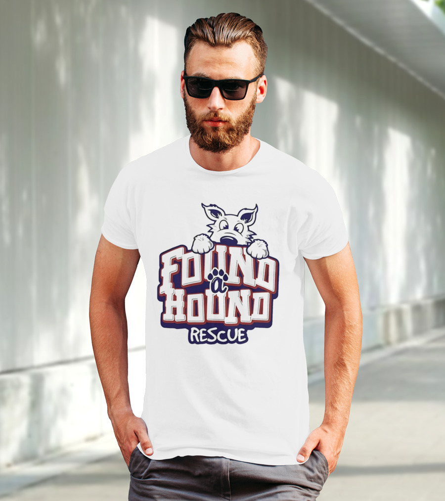 Found A Hound Rescue Dog Paw Prints T-Shirt