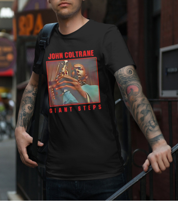 John Coltrane Giant Steps Album Cover Saxophone Iconic Jazz Image T-Shirt