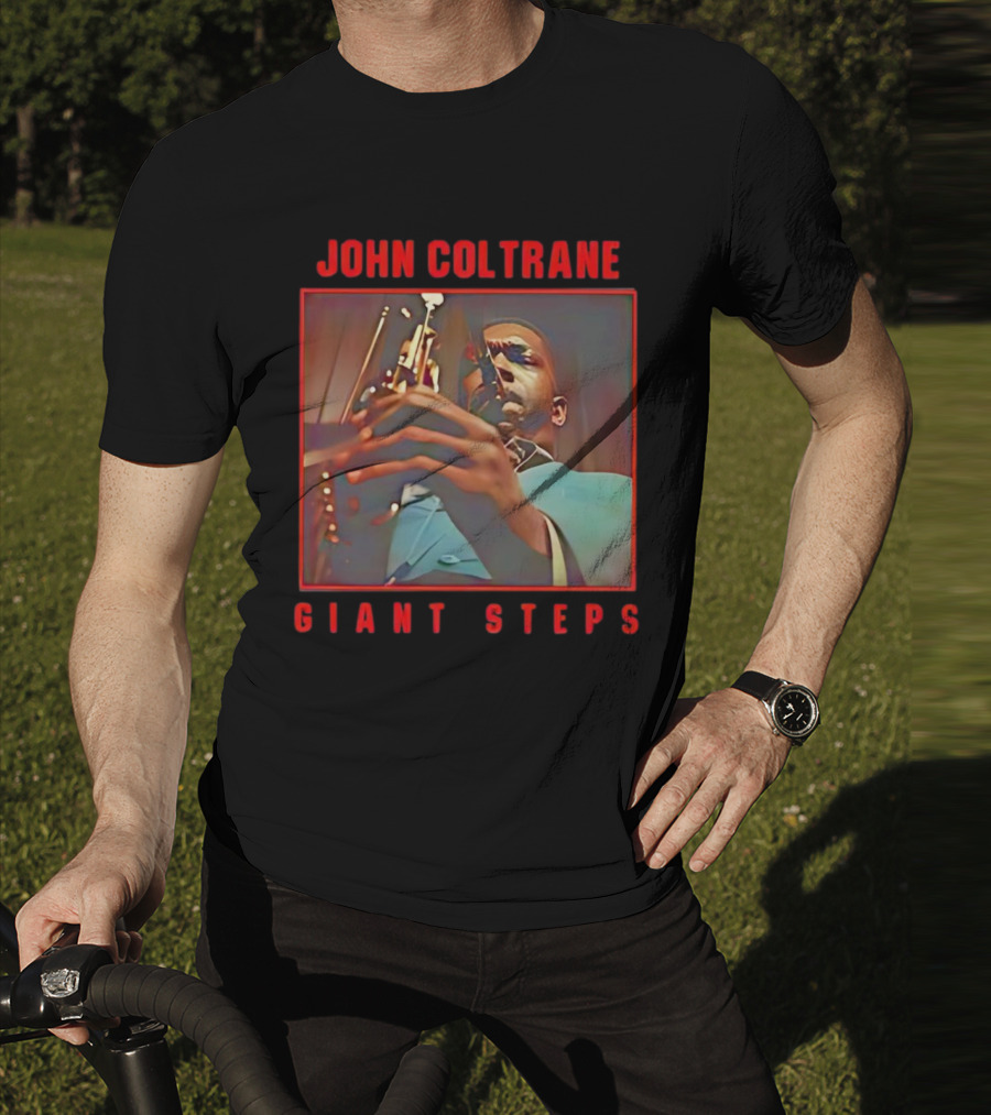 John Coltrane Giant Steps Album Cover Saxophone Iconic Jazz Image T-Shirt