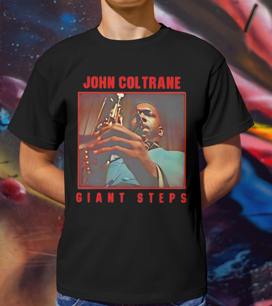John Coltrane Giant Steps Album Cover Saxophone Iconic Jazz Image T-Shirt