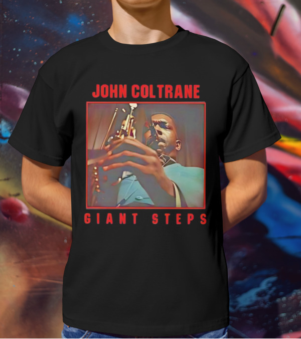 John Coltrane Giant Steps Album Cover Saxophone Iconic Jazz Image T-Shirt