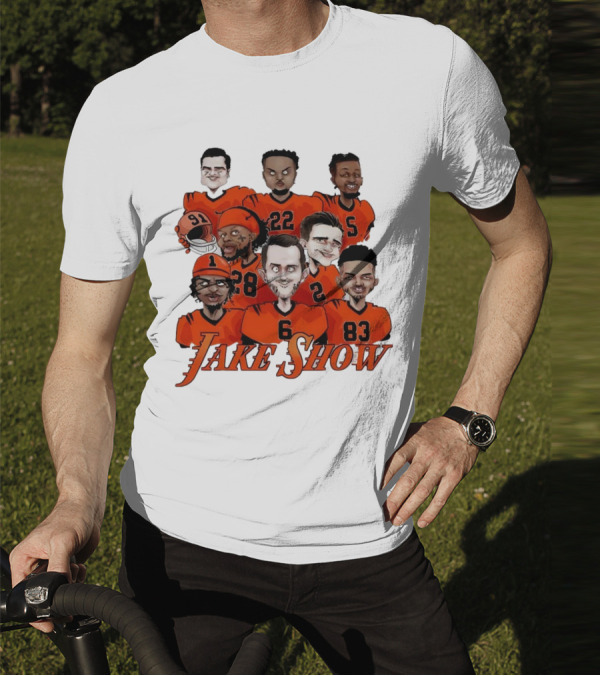 Jake Show Cartoon Cincinnati Bengals Football Players T-Shirt
