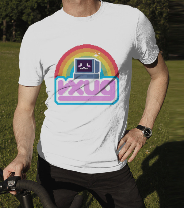Rainbow Vxug Pixel Art Retro Computer T-Shirt
