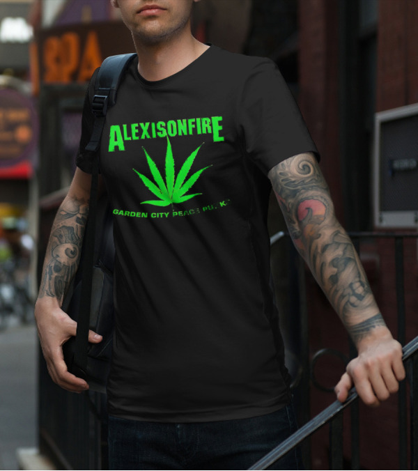 Alexisonfire Garden City Peace Punks Green Leaf T-Shirt