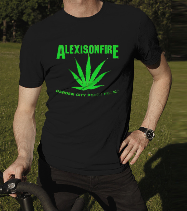 Alexisonfire Garden City Peace Punks Green Leaf T-Shirt