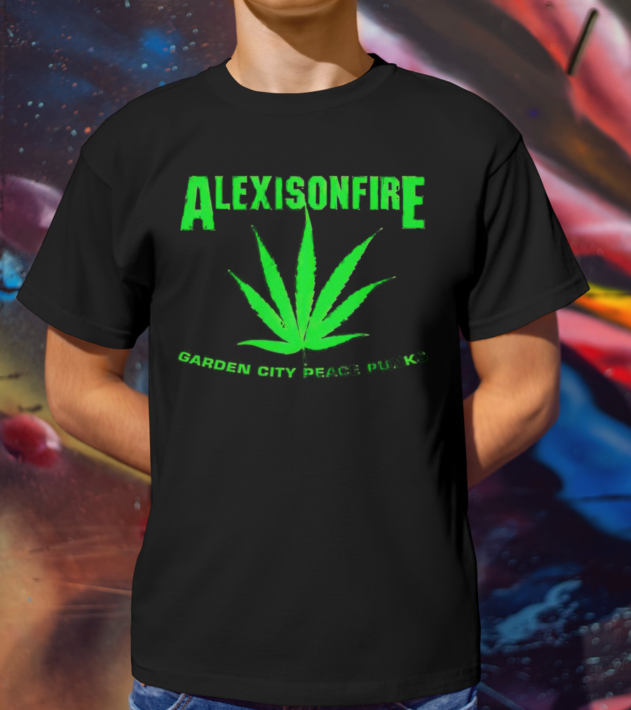 Alexisonfire Garden City Peace Punks Green Leaf T-Shirt