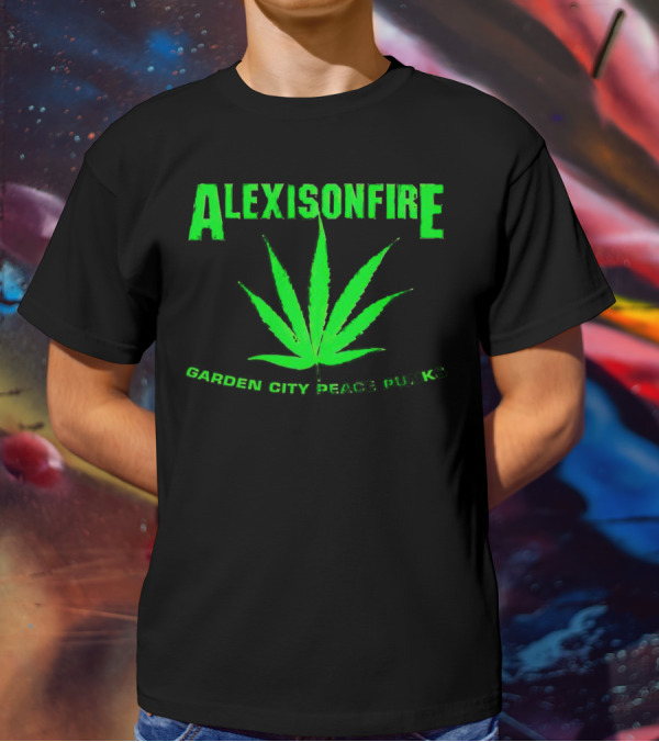 Alexisonfire Garden City Peace Punks Green Leaf T-Shirt