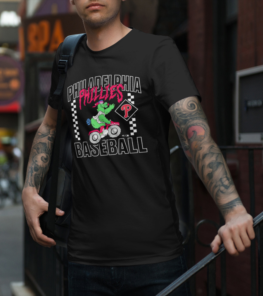 Philadelphia Phillies Baseball Phanatic Scooter Race T-Shirt