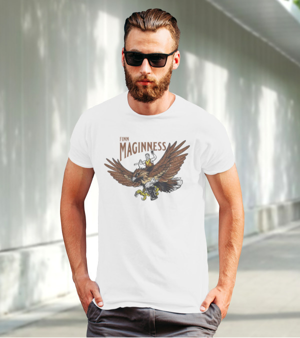 Finn Maginness Eagle Illustration With Number 37 And Football T-Shirt
